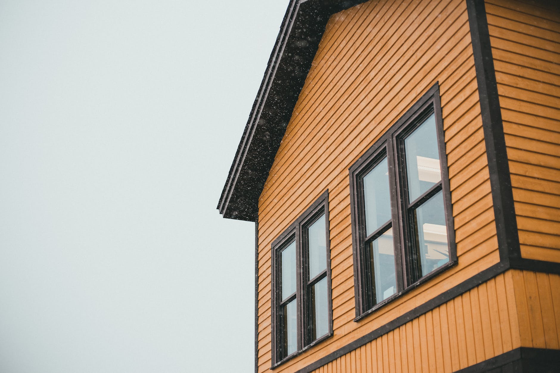 brown wooden siding on a house
